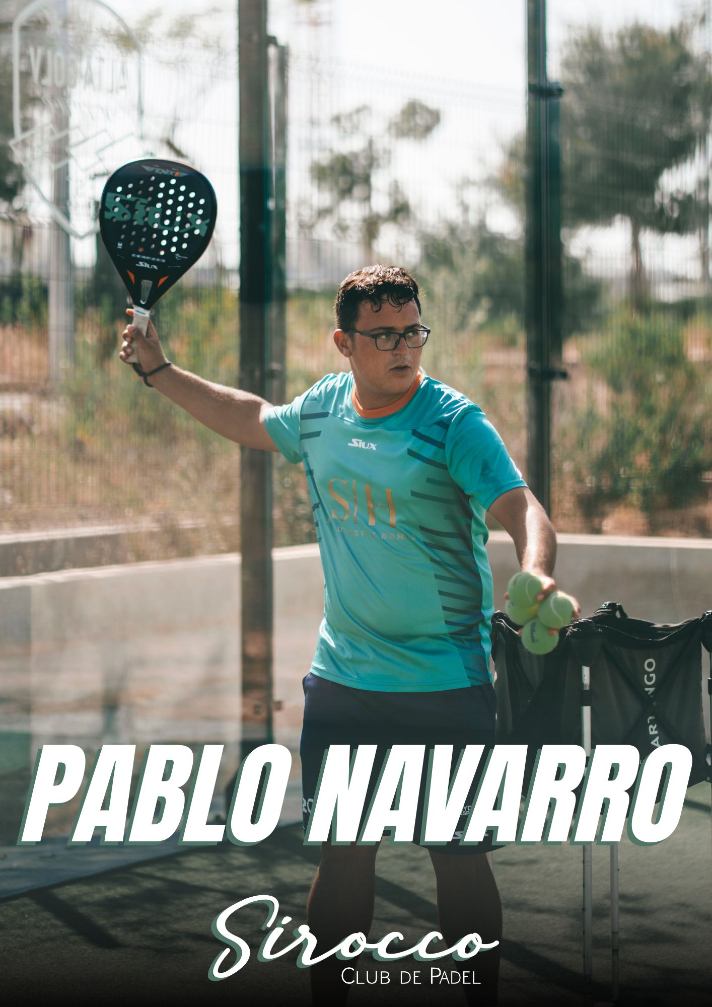 Padel coach Pablo Navarro at Luxe Padel Tours