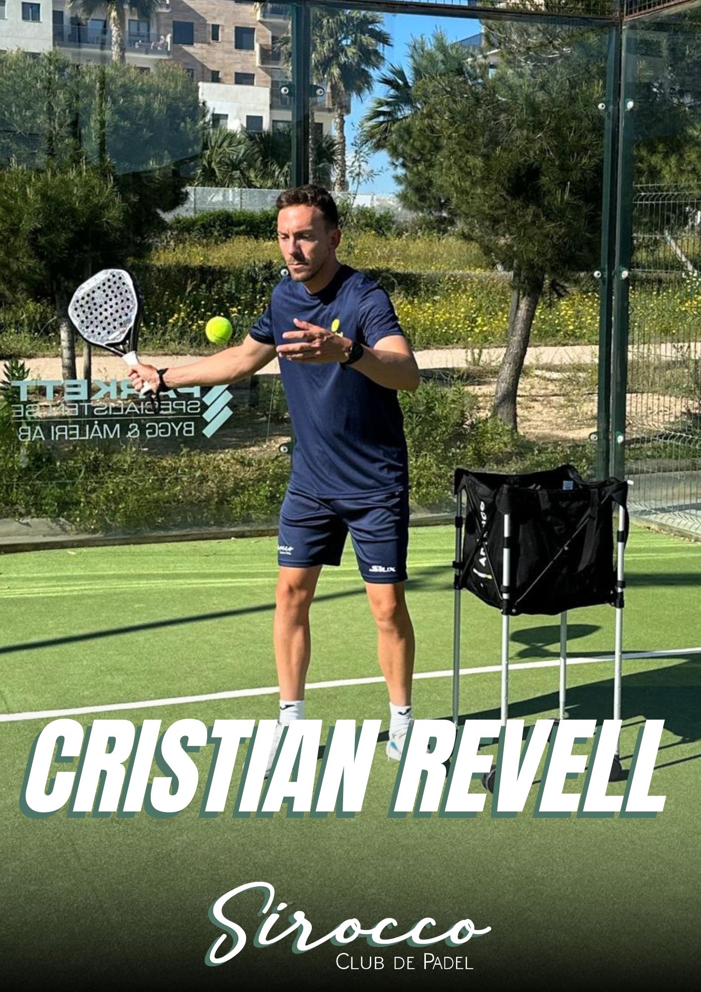 Padel coach Cristian Revell at Luxe Padel Tours